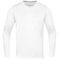 JAKO Sport-Langarmshirt Run 2.0 (100% Polyester, atmungsaktiv) weiss Jungen